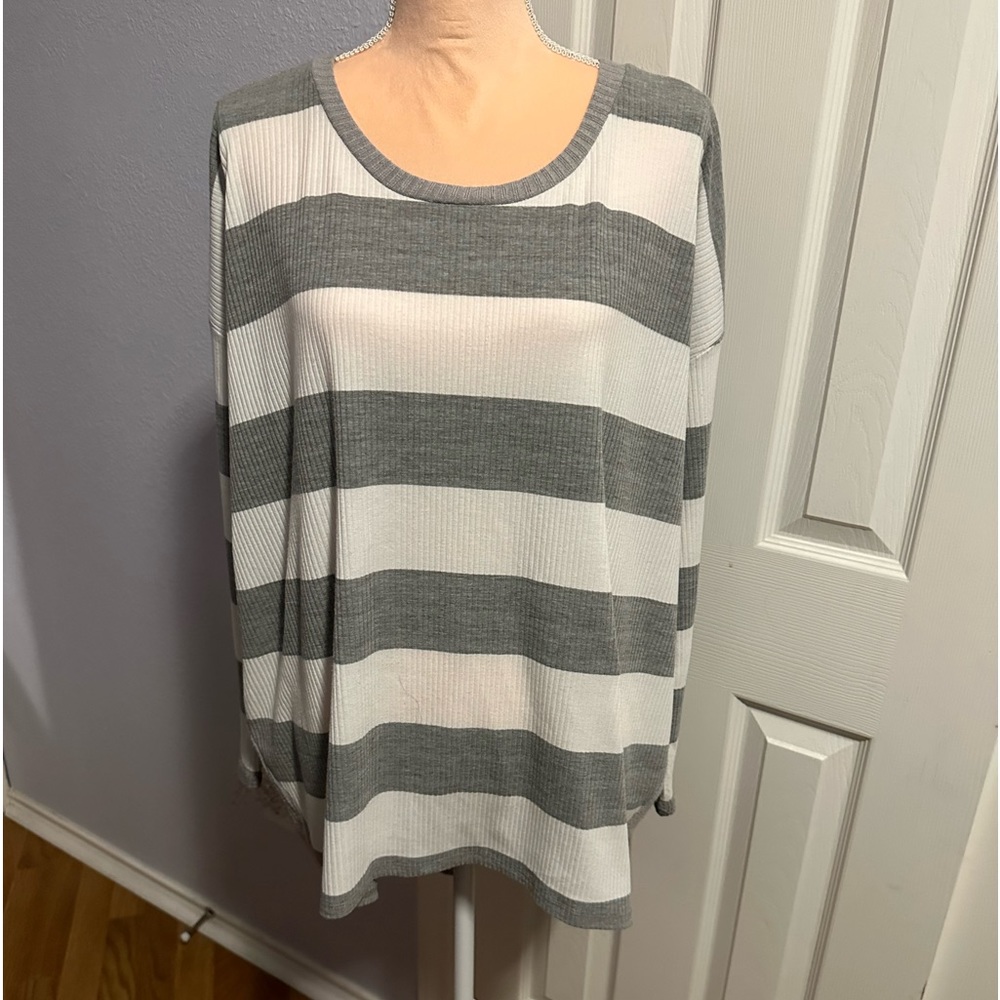 Wonderland by Orange Striped Hi Low Pullover
